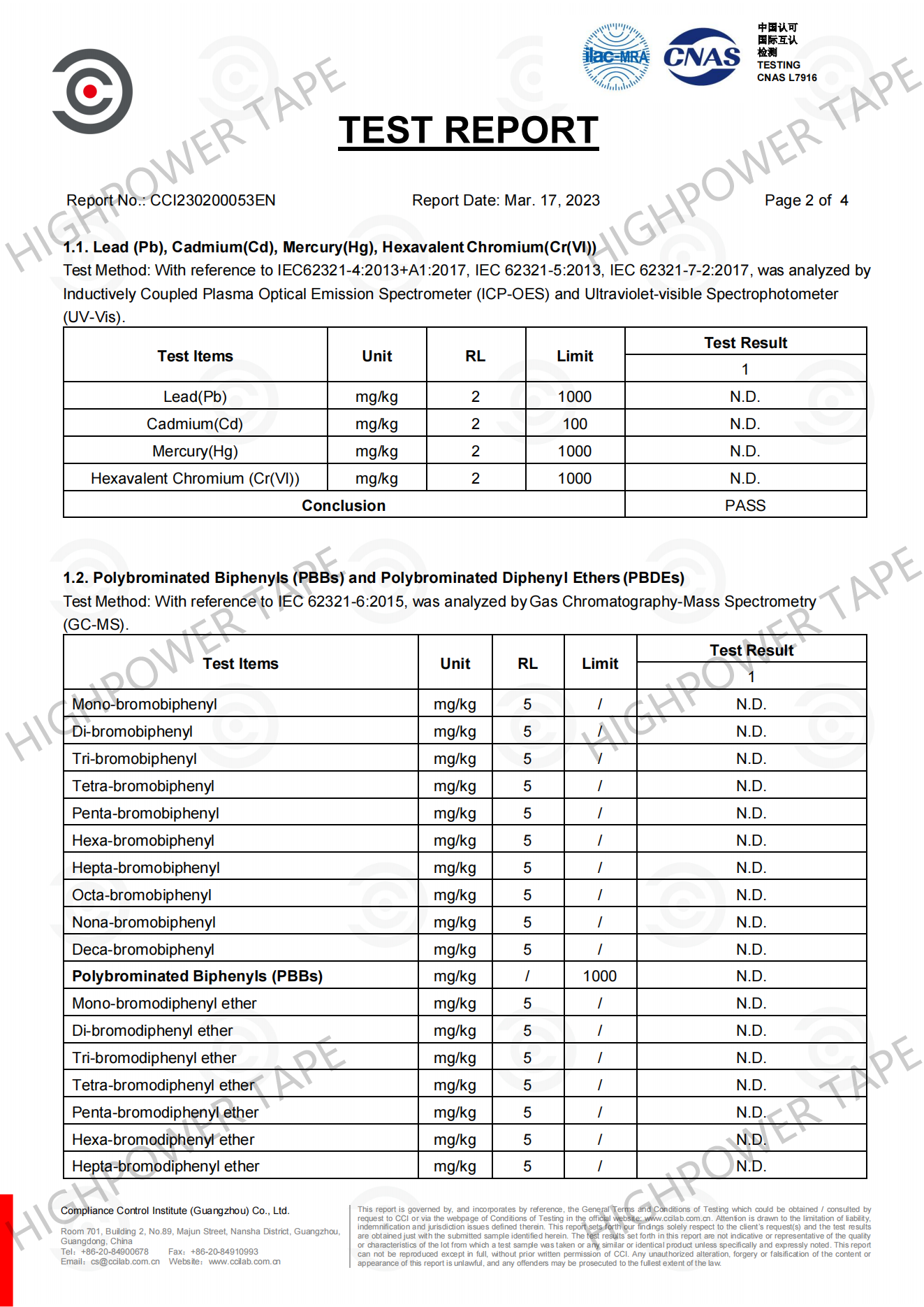 TEST REPORT 