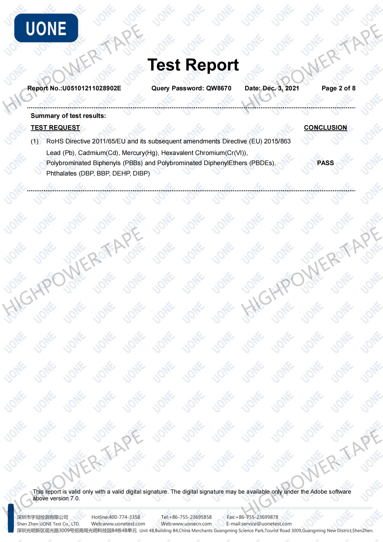 TEST REPORT 